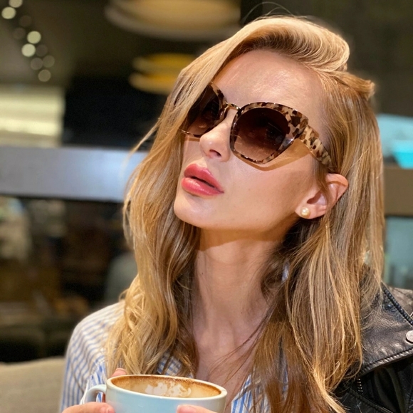 New Tortoise Oversized Cateye Sunglasses - Picture 2 of 9